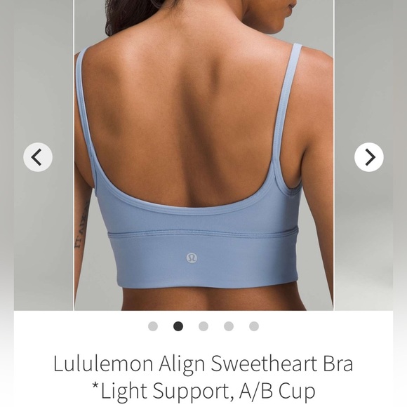 Lululemon Align Sweetheart Bra *Light Support, A/B Cup size 8 orange cream - Picture 6 of 7
